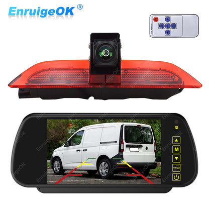 For VW Caddy MK4 Brake Light Reverse Camera (2020-2024) & 7" Mirror Monitor0