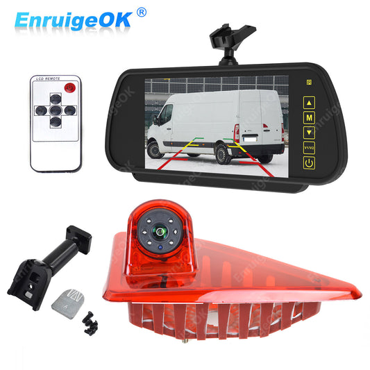 7" Monitor &Rear Brake Light Reversing Camera For Renault Master Vauxhall Nissan0