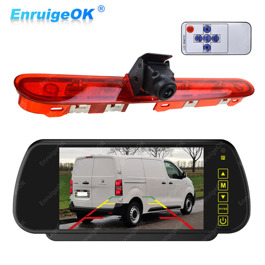 7" Mirror Monitor Brake Light Reverse Camera for Peugeot Expert Citroen Dispatch0