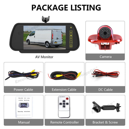 Brake Light Reverse Camera for Renault Traffic Opel/Vauxhall Vivaro +7'' Monitor7