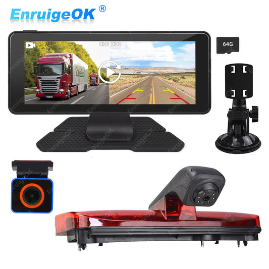 Rear Brake Light Reverse Camera For Ford Transit Connect&6.86" DVR Split Monitor0