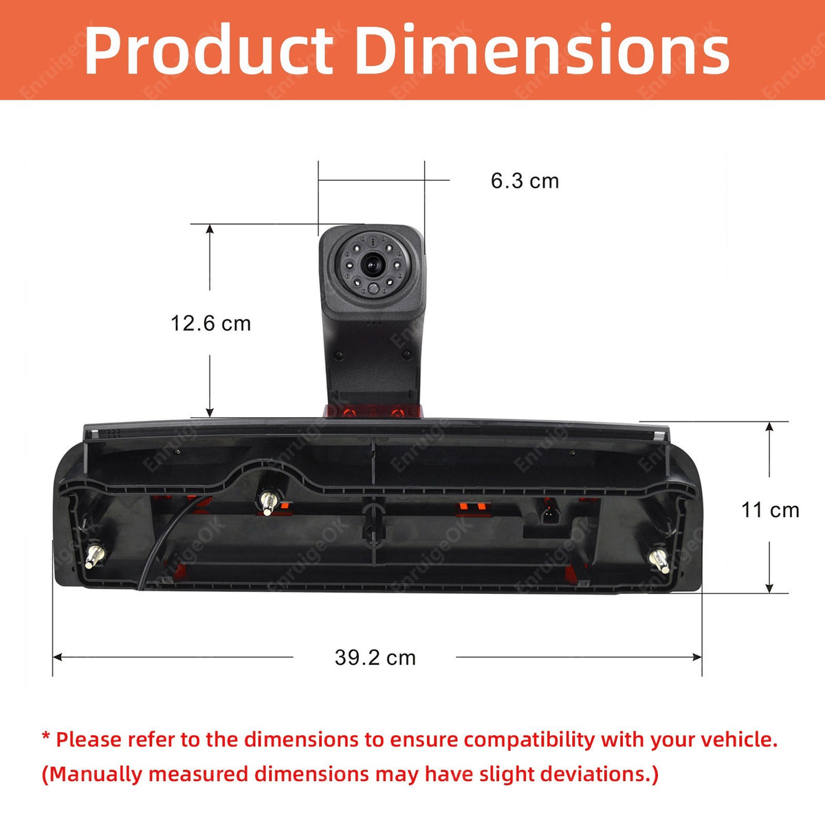 Rear Brake Light Reverse Camera For Ford Transit Connect Van &7" Mirror Monitor4