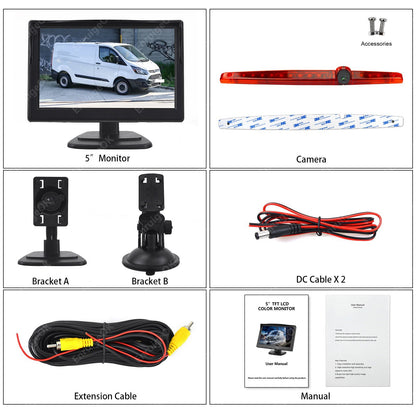 Universal High Level Brake Light Reversing Camera Kit for Coachmen Motorhome Van16
