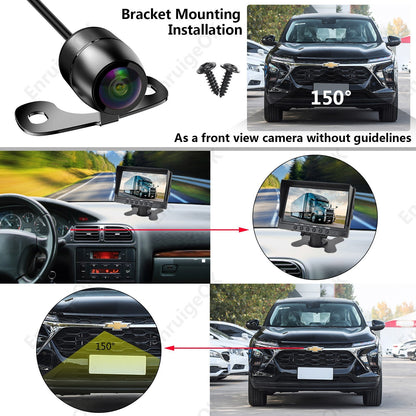 Car Front Rear View Reversing Camera HD Parking Night Vision & 5" Monitor5