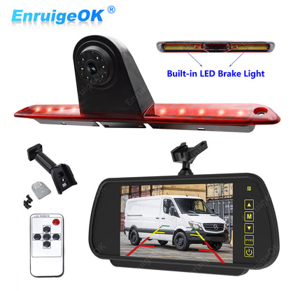 7'' Monitor Rear Brake Light Reversing Camera For Mercedes Sprinter VW Crafter0