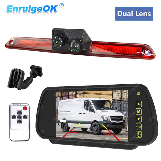 7" Monitor & Mercedes-Benz Sprinter Dual Lens Rear Brake Light Reversing Camera0
