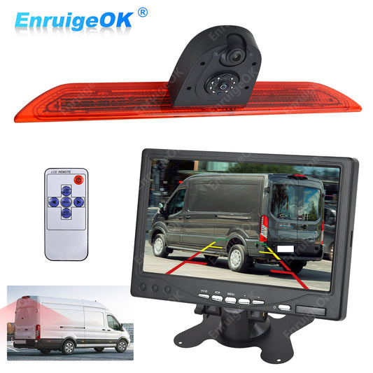 7" Monitor & Brake Light Rear View Reverse Camera for Ford Transit 350 MK80