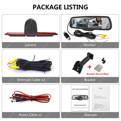Dual Rear View Reversing Brake Light Camera Kit for Mercedes Sprinter VW Crafter8