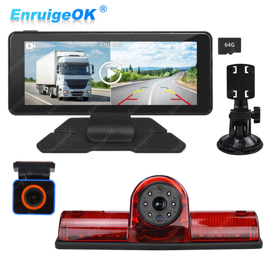 Rear Brake Light Reversing Camera Kit & 6.86" DVR Display for Van/Bus/Motorhome0