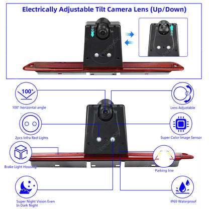 Reverse Camera For Mercedes Sprinter VW Crafter Brake Light Rear & 5" Monitor4