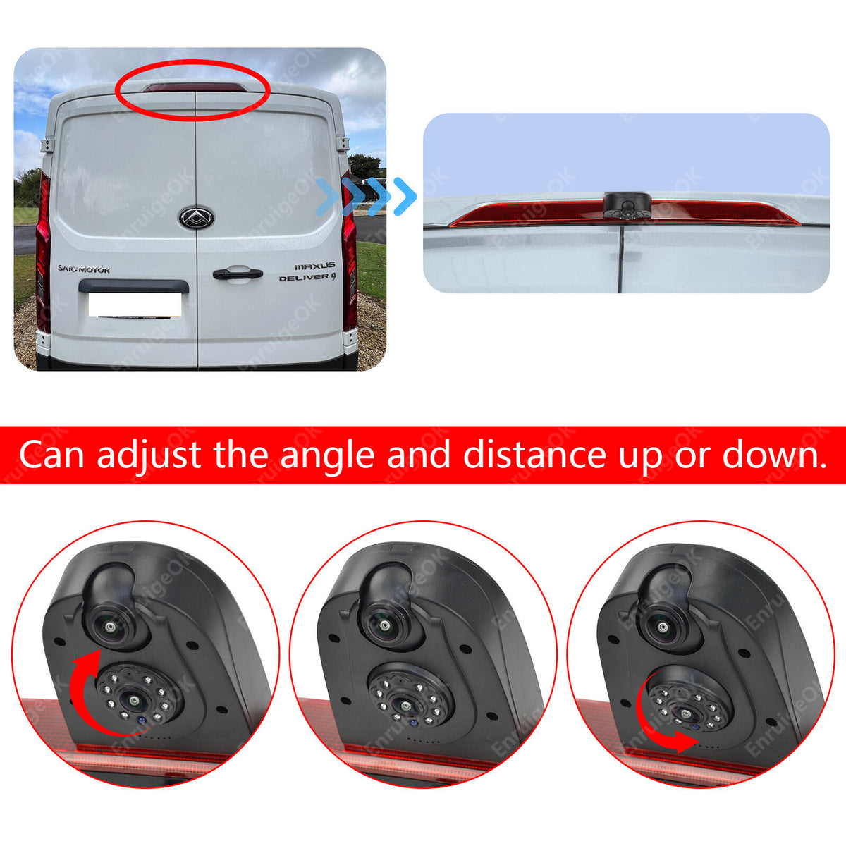 Dual Lens Brake Light Reversing Camera for Maxus Deliver 9 e Deliver 9 2020-20246