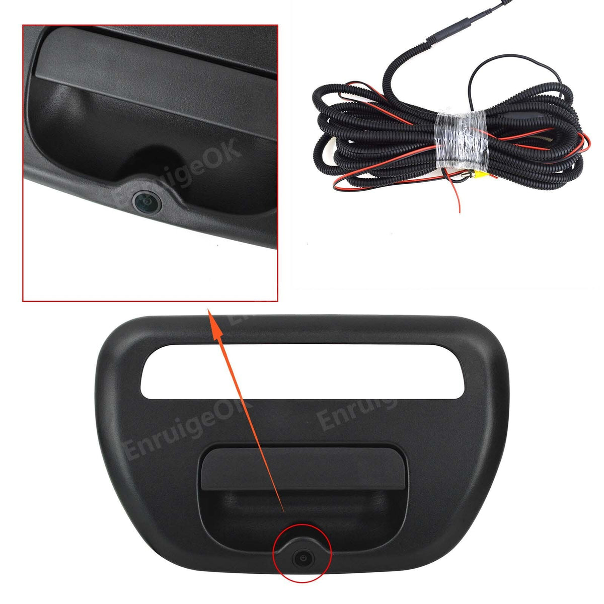Tailgate Handle Backup Camera for Mitsubishi L200 Triton 2005-2015 &4.3" Monitor3