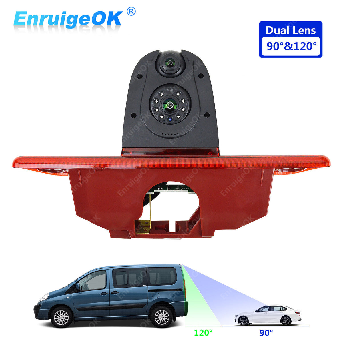 Dual Lens Rear Brake Light Reversing Camera for Peugeot Expert Citroen Dispatch0