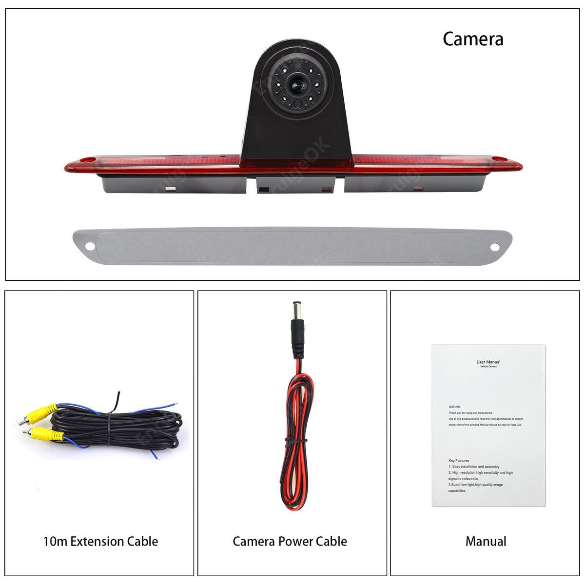 3rd Brake Light Rear View Backup Camera for Mercedes Sprinter VW Crafter Van13