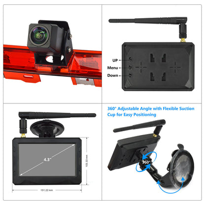Wireless Reverse Camera Kit for Peugeot Expert Citroen Dispatch Vauxhall Vivaro8