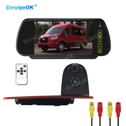 7" Monitor 3rd Brake Light Rear View Backup Camera for Ford Transit Custom Van0