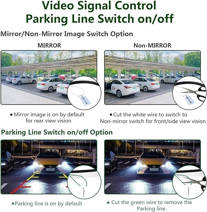 Mini Flush Mount 120° Car Rear View Reverse Backup Camera Nightvision Waterproof3