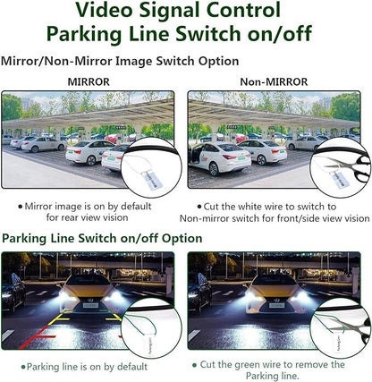 Mini Flush Mount 120° Car Rear View Reverse Backup Camera Nightvision Waterproof3