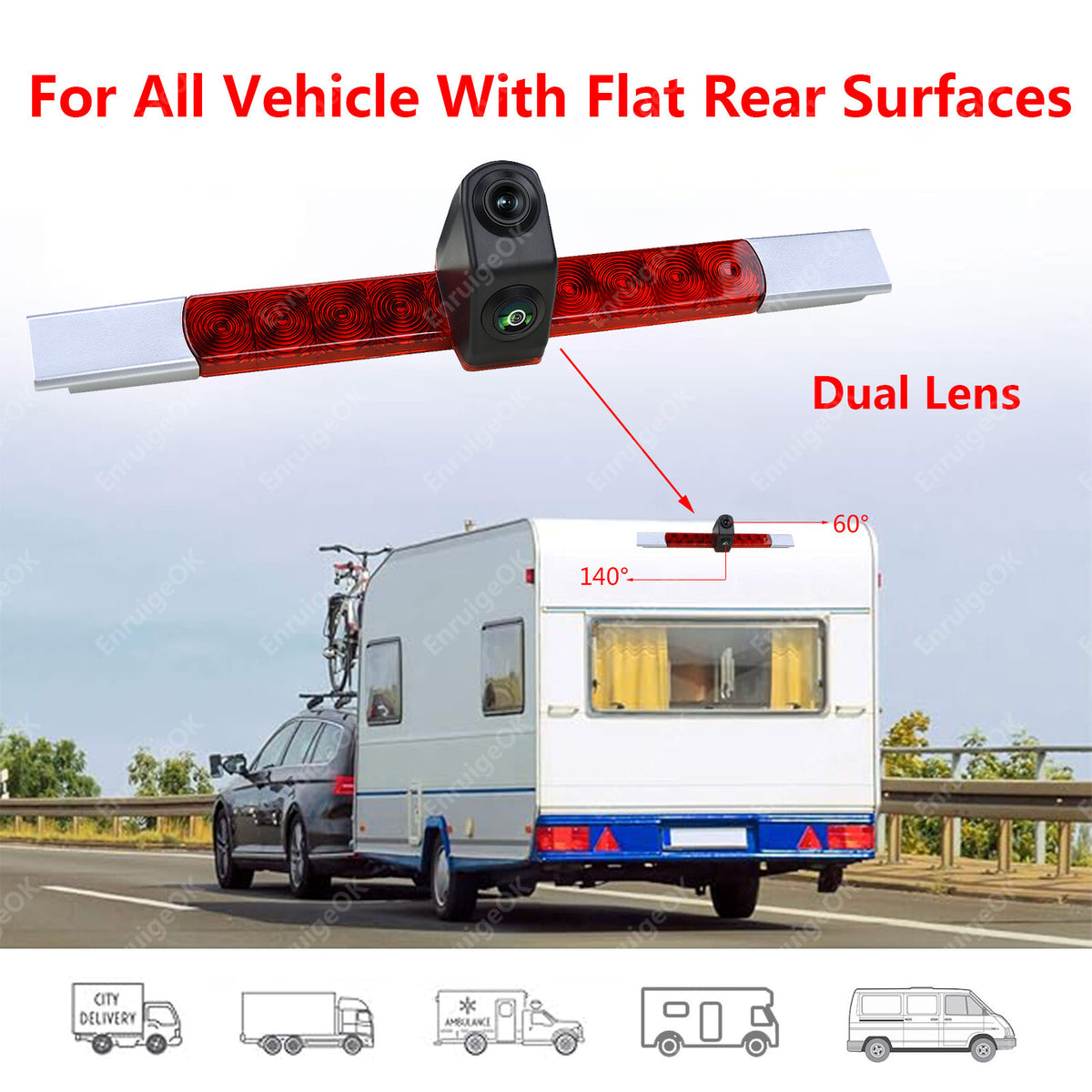 Universal Brake Light Reversing Camera Kit High Level Mount for Motorhomes/Vans2