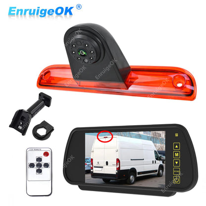 Rear Brake Light Reversing Camera Kit for Peugeot Boxer Fiat Ducato &7'' Monitor0