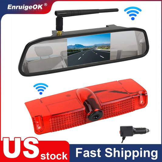 Wireless Brake Light Backup Camera Kit For Chevy Express GMC Savana Van 03-190