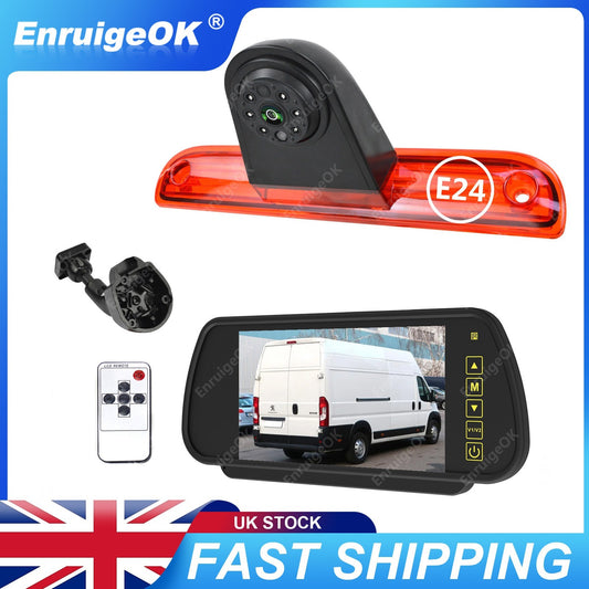 7'' Monitor &Rear Brake Light Reversing Camera Kit for Peugeot Boxer Fiat Ducato0