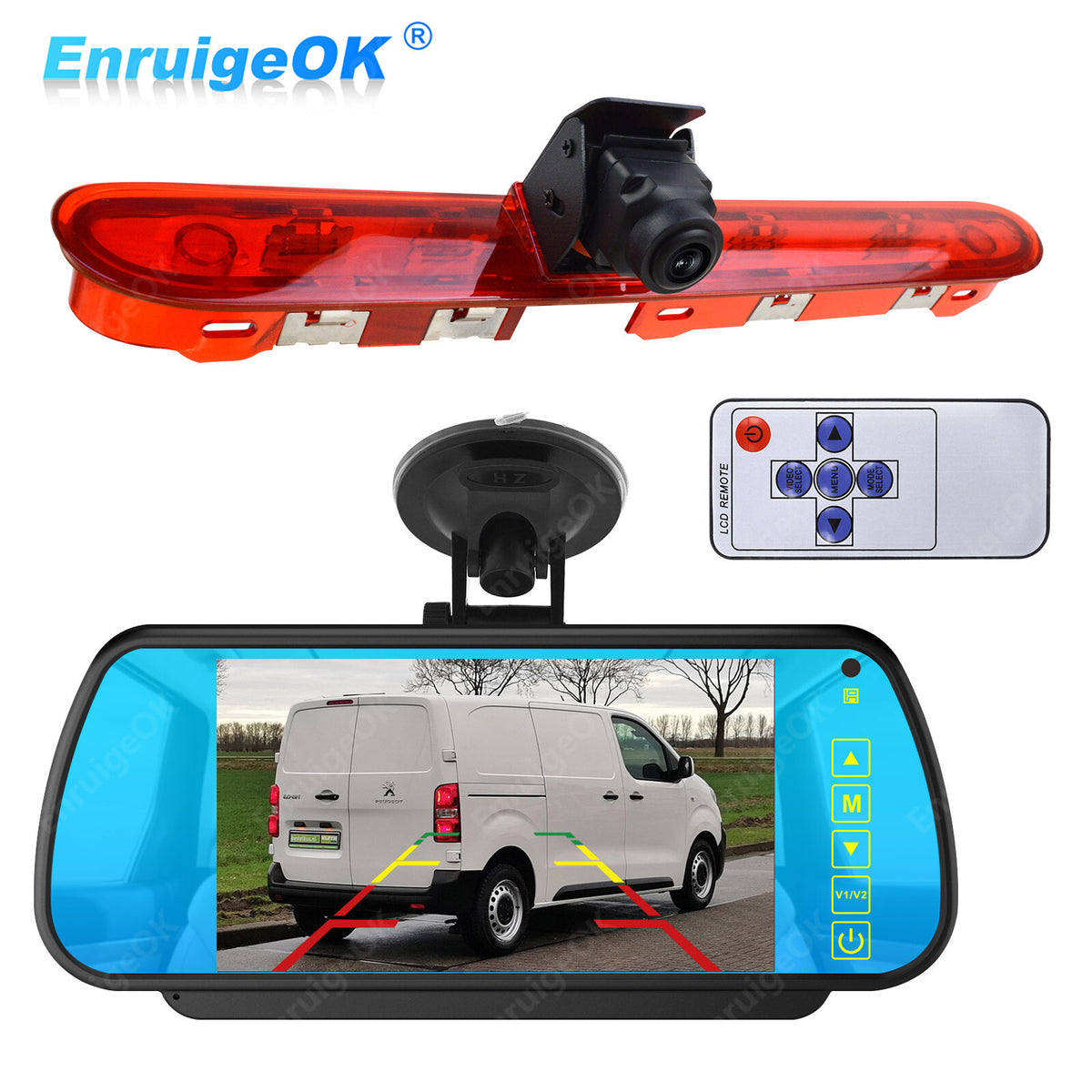 7" Monitor Rear Brake Light Reversing Camera for Peugeot Expert Citroen Dispatch0