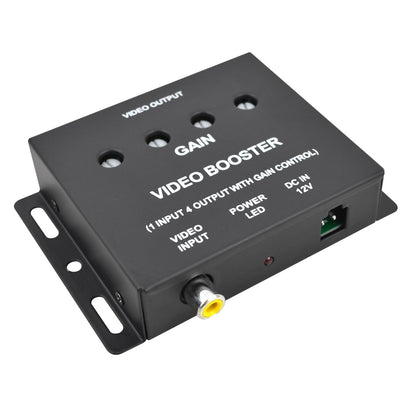 1-Input to 4-Outputs 4 Channels RCA Video Signal Booster Splitter In-Car Monitor6