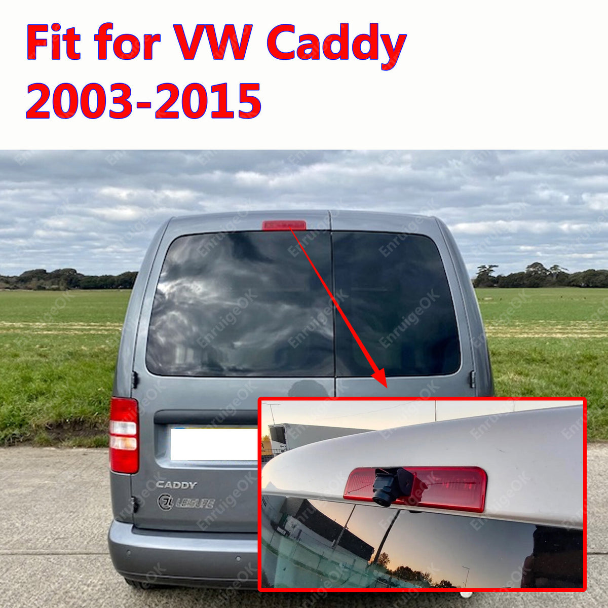 7" Dash Monitor & Brake Light Reversing Camera Kit for VW Caddy (2003 - 2015)2