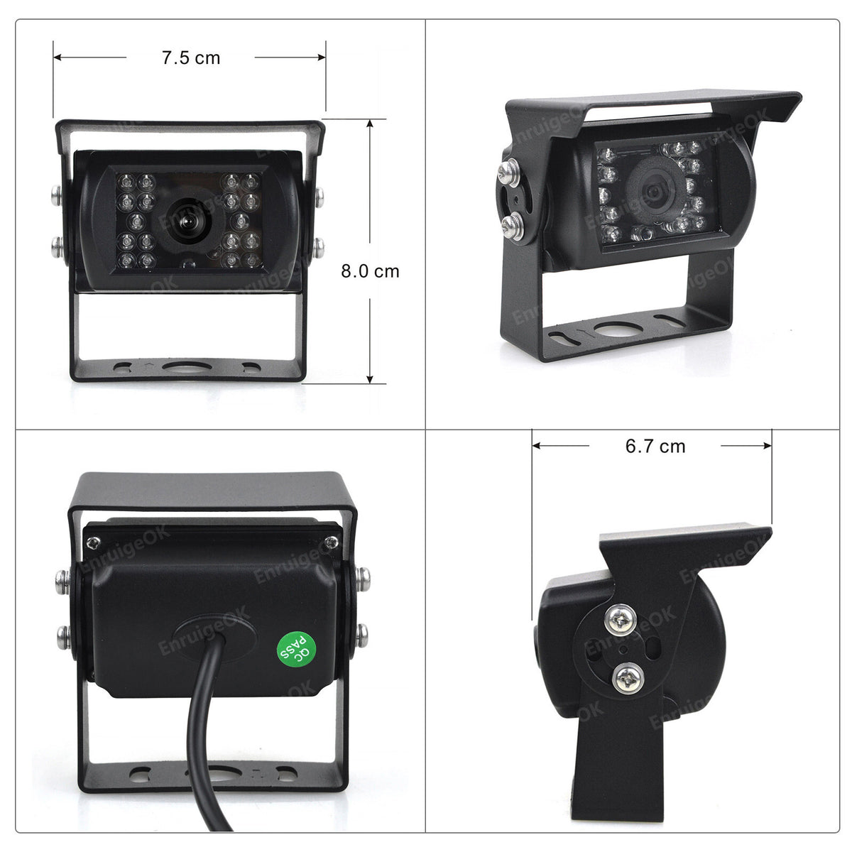 7" TFT LCD Rear View Monitor Screen 10M Reverse Camera Kit For Truck Bus Van13