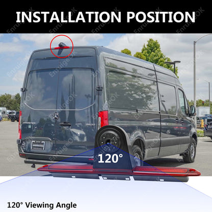 Rear View Brake Light Reversing Camera For Mercedes-Benz Sprinter VW Crafter6