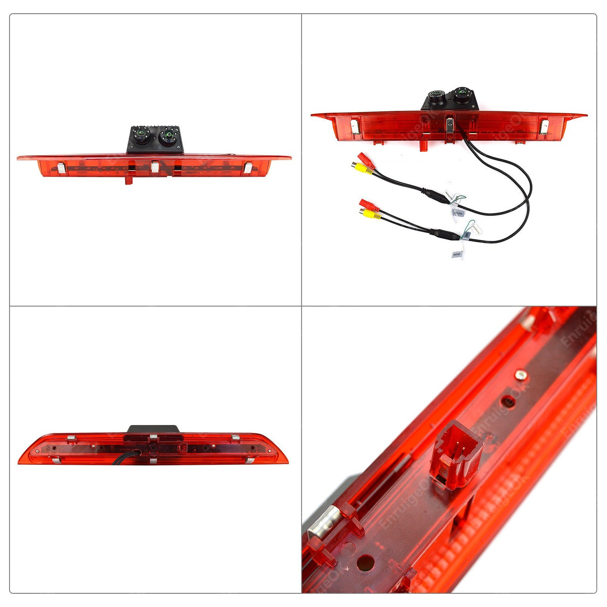 For Ford Transit 2014-On &Dual Split Monitor Rear Brake Light Reverse Camera New13