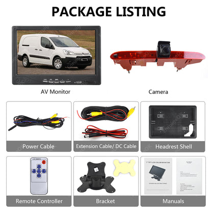 Citroen Berlingo Peugeot Partner MK2 MK3Brake Light Reversing Camera &7" Monitor21