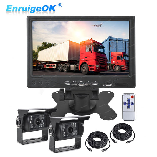 7" Monitor Reversing Backup HD Camera Parking Rear View System For RV Truck Bus0