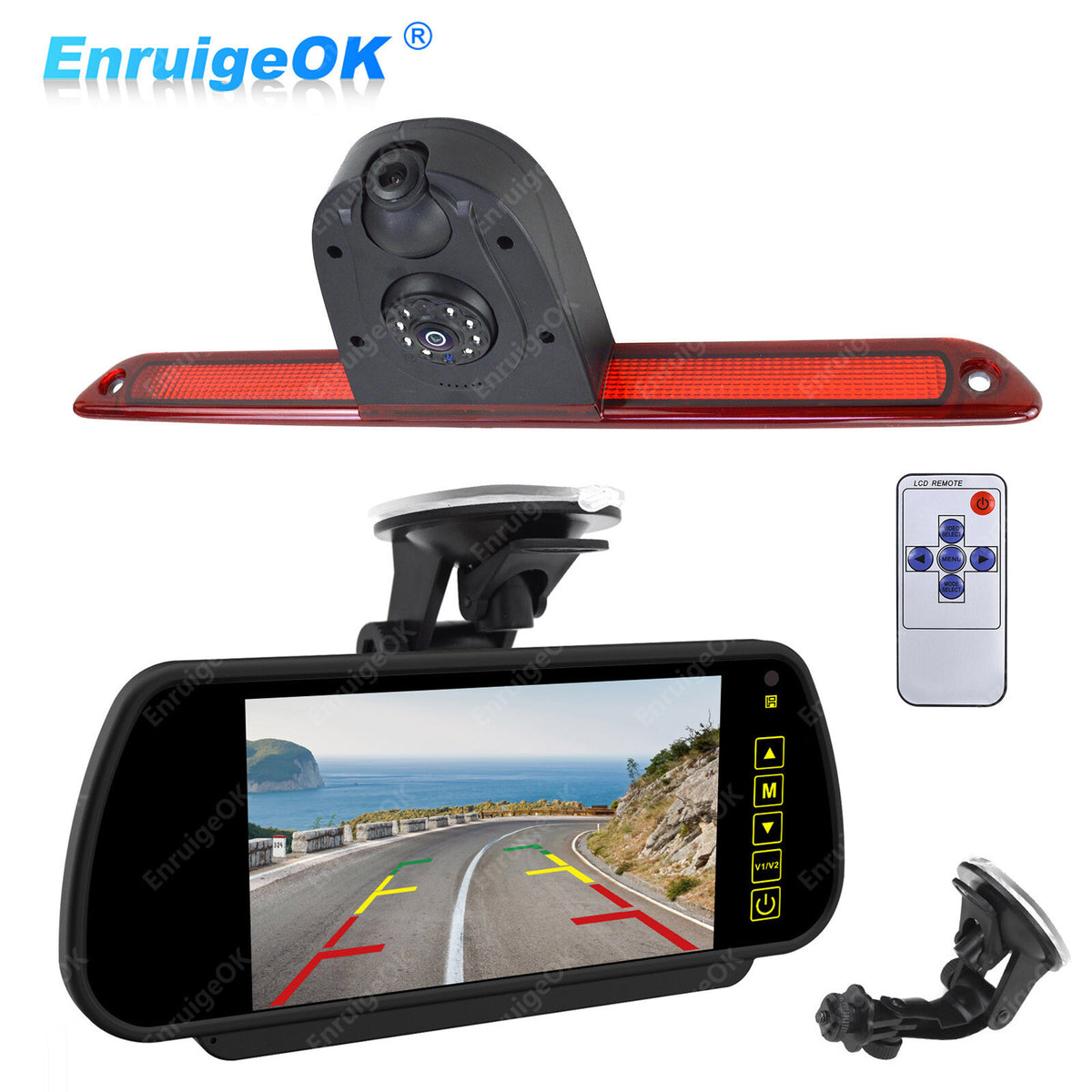 Mercedes-Benz Sprinter Van Dual Lens Brake Light Reverse Camera + 7" Monitor Kit0