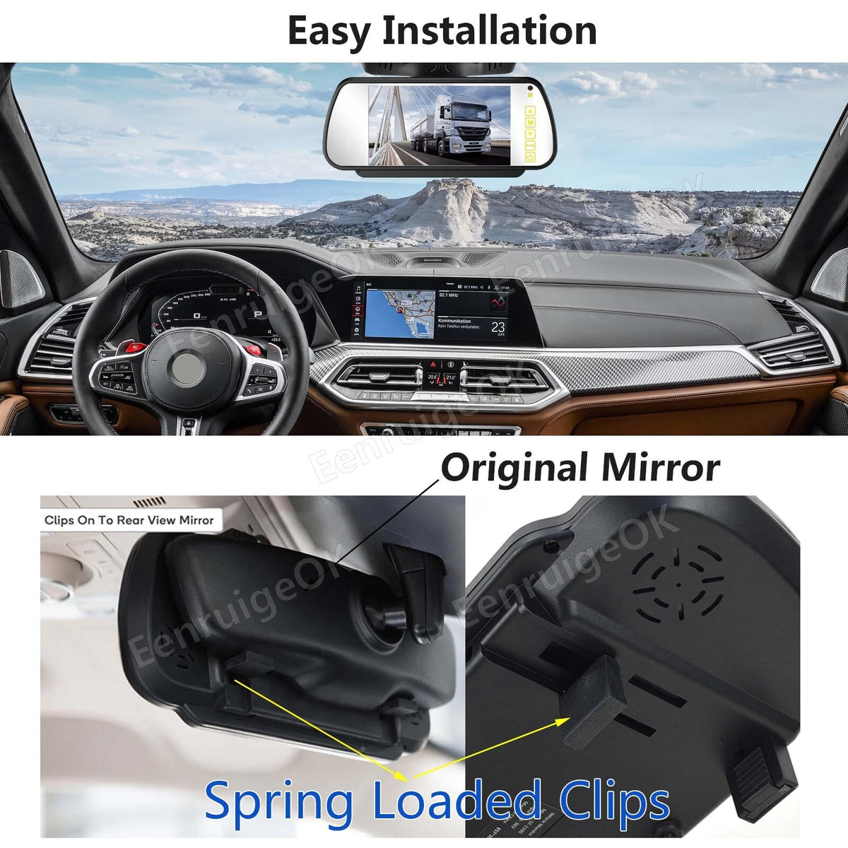 7'' Monitor Brake Light Rear View Backup Camera For Ford Transit Van AHD 1080P15