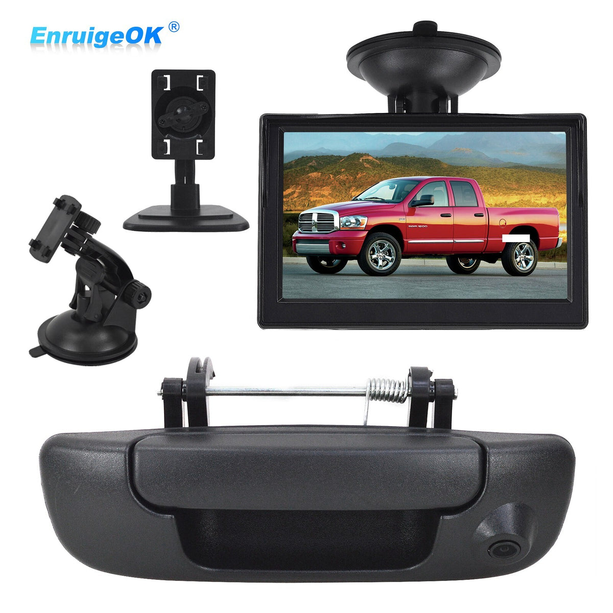 Tailgate Handle with Backup Camera Kit for Dodge RAM 1500 2500 3500 (2002-2008)0