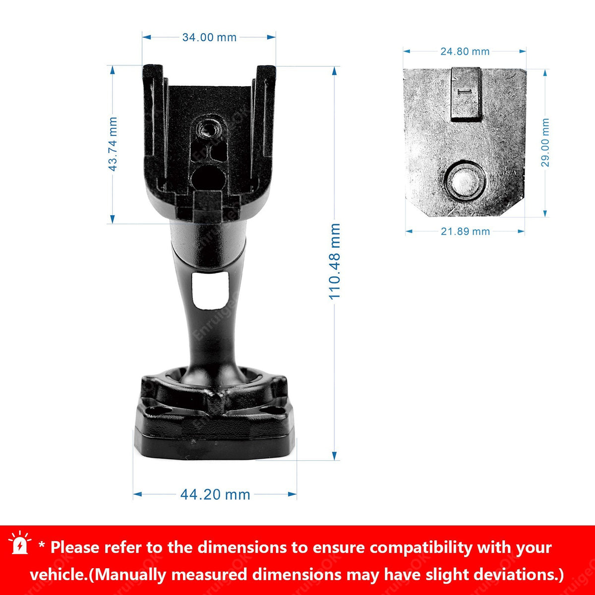 Windscreen Mounting Stem Stalk For Rear-view Mirror Monitor GM Bracket and Plate