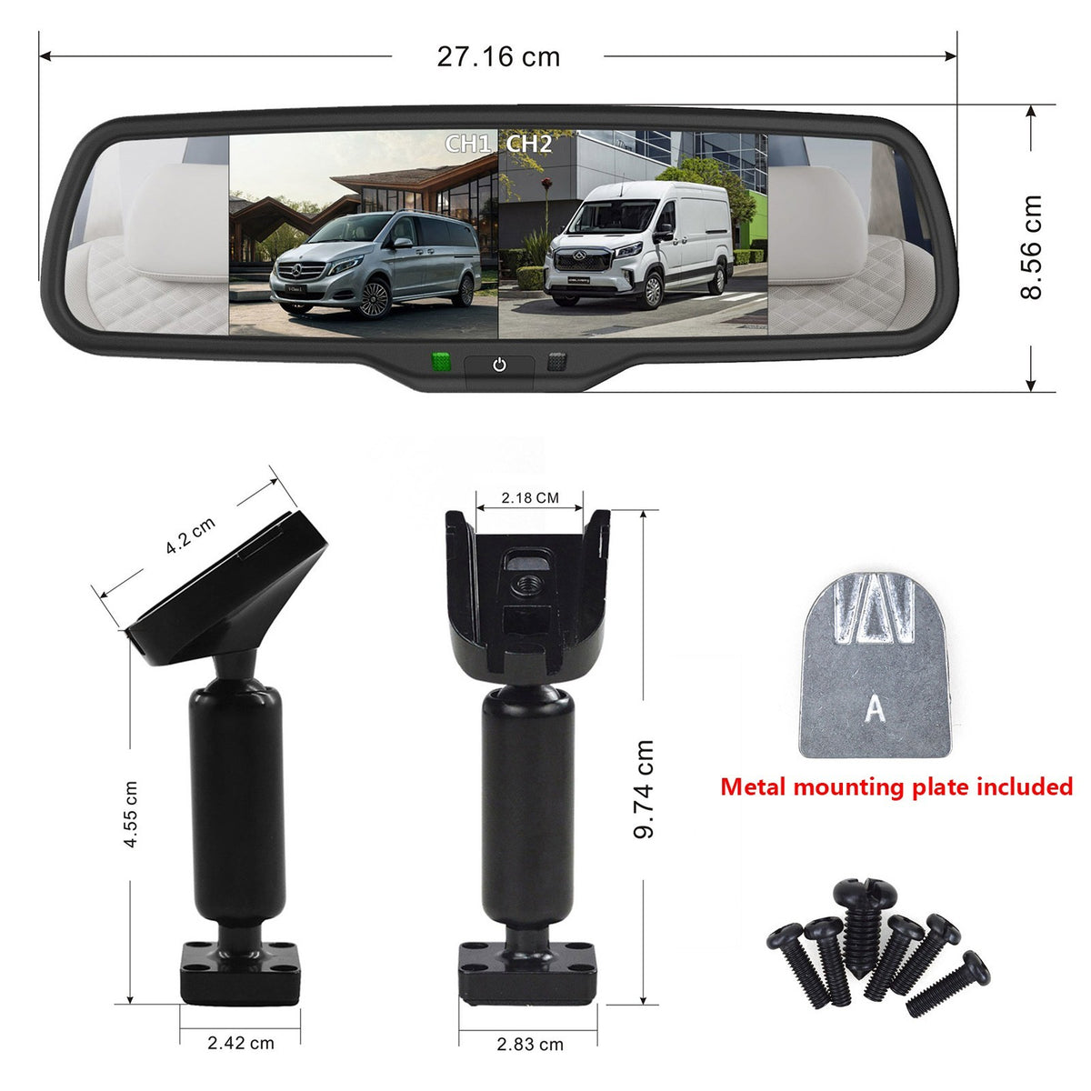 Citroen Relay Fiat Ducato Brake Light Reversing Camera + 6.86" Dual Split Screen17