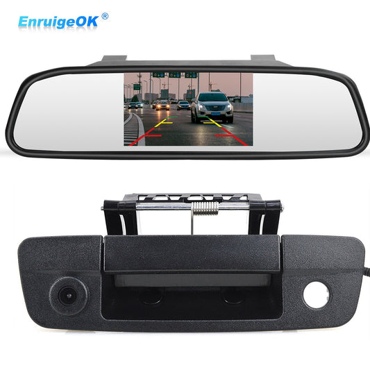 Tailgate Handle Backup Camera For 2009-2017 Dodge Ram 1500 2500 3500&Monitor Kit0