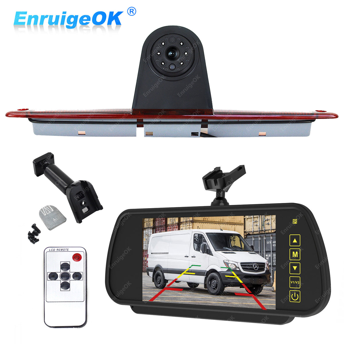 7" Monitor Rear Brake Light Reversing Camera For Mercedes Sprinter/VW Crafter0