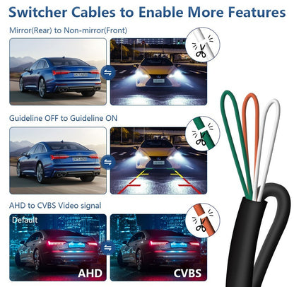 Universal Car Front/Side/Rear View Reverse Backup Night Vision Parking Camera HD2