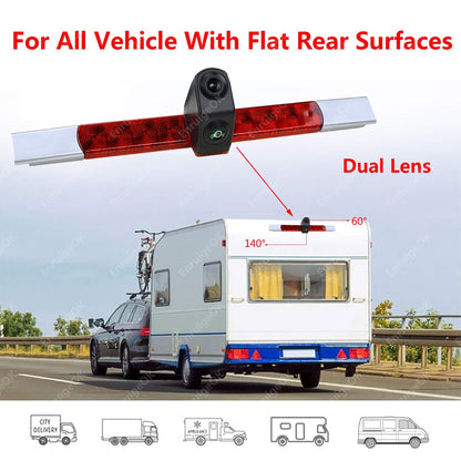 7" Monitor &Universal Brake Light Rear View Backup Camera for Cargo Van RV Bus1
