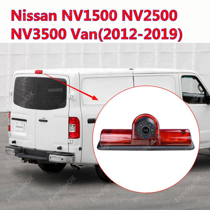 Brake Light Rear View Backup Camera For Nissan NV 1500 2500 3500 & Split Monitor2