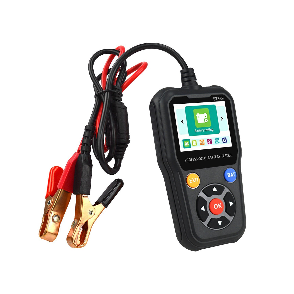 Car Battery Tester 12V/24V Load Tester Charging System Analyzer CCA SOH SOC0
