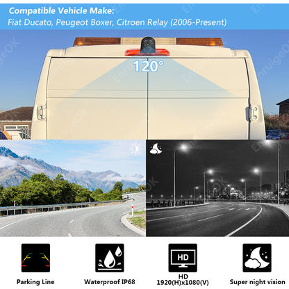 Wireless 5" Monitor & Brake Light Reversing Camera For Fiat Ducato Citroen Relay2