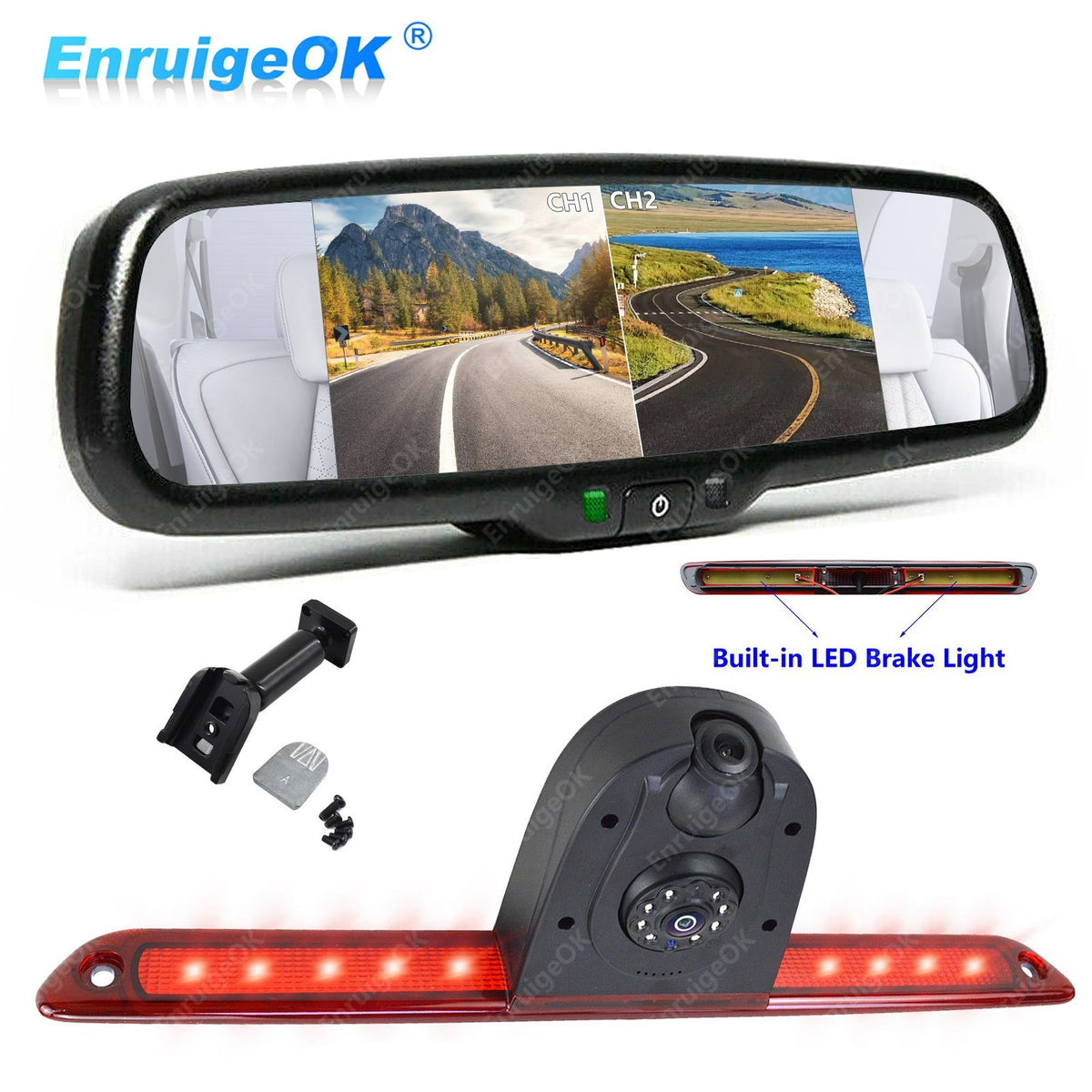 Dual-Lens Brake Light Reverse Camera Kit for Mercedes-Benz Sprinter VW Crafter0