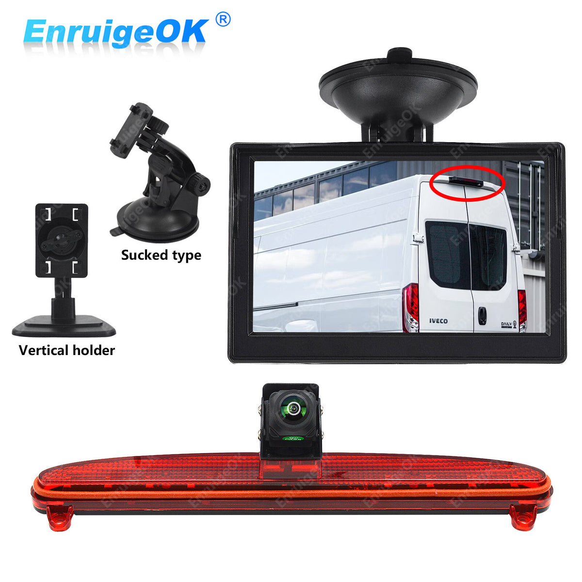 Reverse Camera For IVECO DAILY 2015-2017 Gen 6 Rear Brake Light & 5" Monitor0