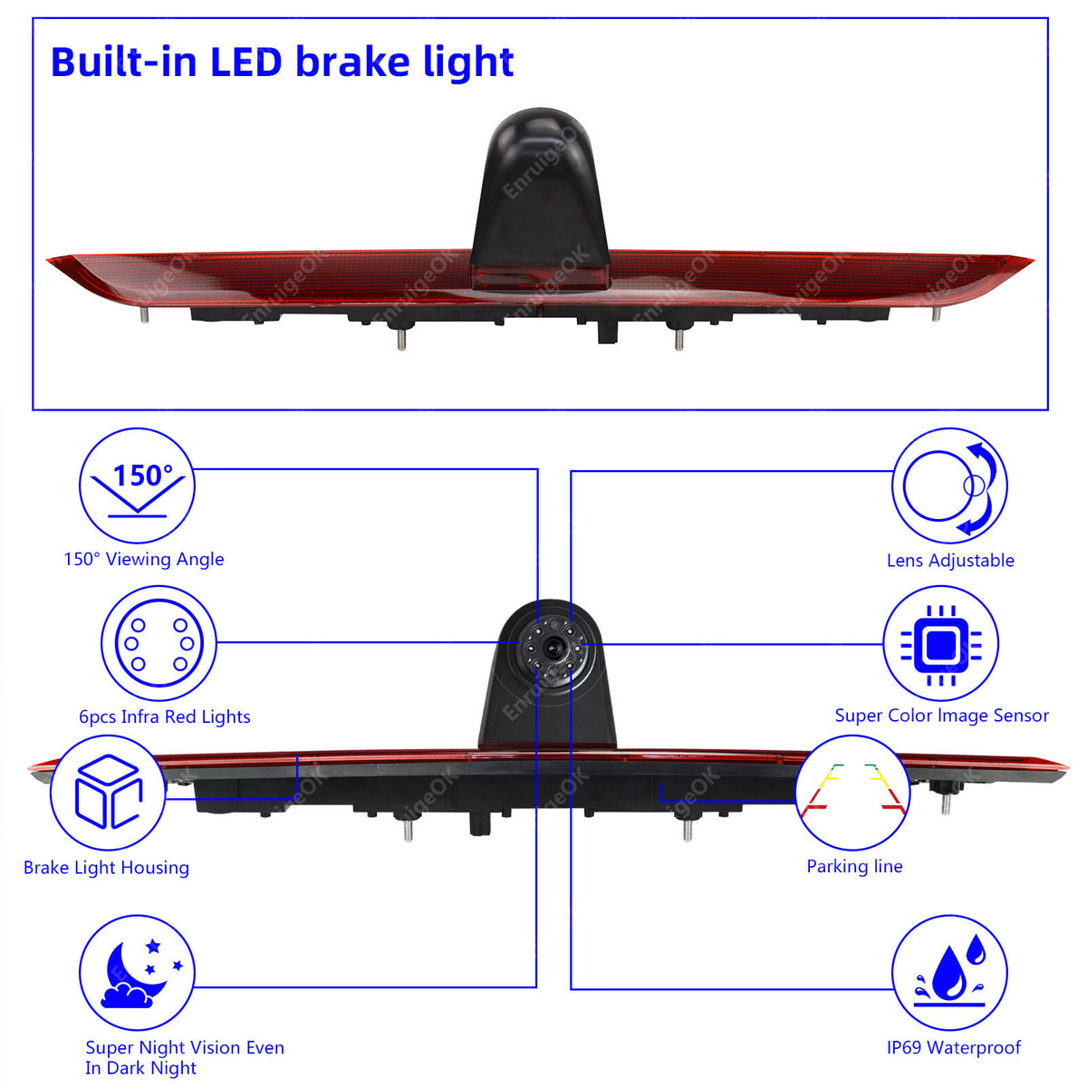 Rear Brake Light Reversing Camera for Maxus Deliver 9 e Deliver 9 2020-20245