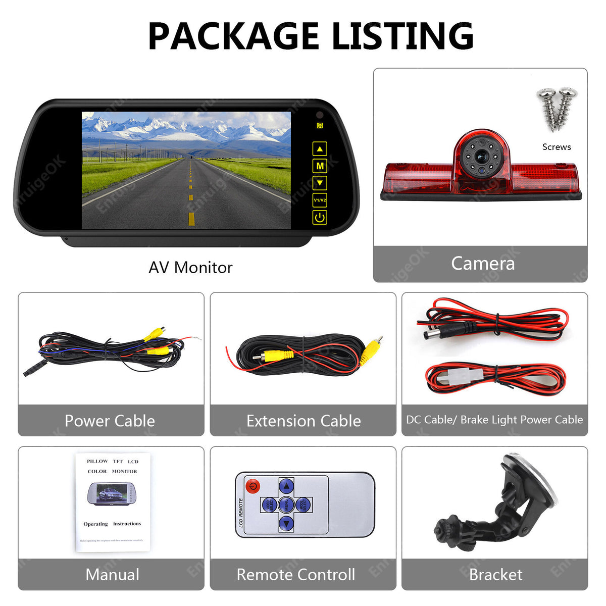 Universal High Level Brake Light Reversing Camera Kit for Vans Motorhomes6